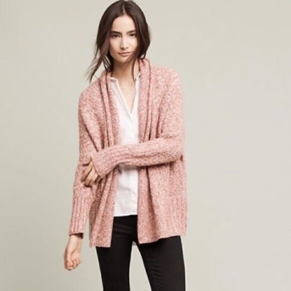 Angel of the North Womens Green/White Dolman Sleeve Open Cardigan Sweater - Picture 1 of 8